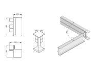 Угол внешний 90* к L-образному профилю Gola Volpato Clap`n`FIT черный матовый