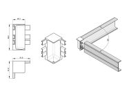 Угол внутренний 90* к L-образному профилю Gola Volpato Clap`n`FIT черный матовый