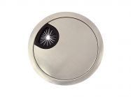 Пропуск для кабеля врезной GIFF Luna d=80 мм никель браш