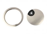 Пропуск для кабеля врезной GIFF Luna d=80 мм никель браш