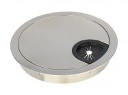 Пропуск для кабеля врезной GIFF Luna d=80 мм никель браш