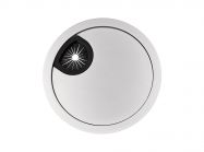 Пропуск для кабеля врезной GIFF Luna d=80 мм матовый хром