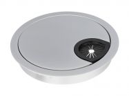 Пропуск для кабеля врезной GIFF Luna d=80 мм матовый хром