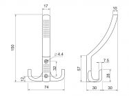Гачок GIFF 15/343 чорний
