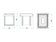 Відро 16 л висувне для сміття INOXA ардезія