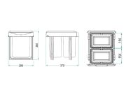 Відро 16 л висувне для сміття INOXA ардезія