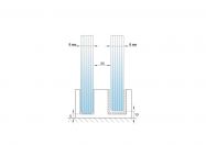 Комплект РС GIFF 30*10 с двойной направляющей нерж. 304 золото