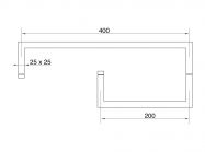 Ручка-тримач для рушника квадратна GIFF 114 золото