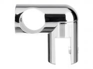 Соединитель угловой сквозной 19 мм GIFF Glass полированный хром