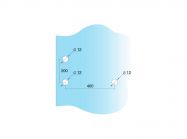 Ручка-тримач для рушника 400x200x30x15 GIFF золото