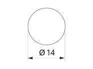 Заглушка конфирмата самоклеющаяся Weiss d=14 белый матовый (50 шт) (1120)
