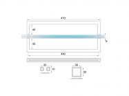 Ручка-тримач для рушникач GIFF 440х30х10 полірований хром