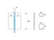 Ручка-тримач для рушника 300x30x10 GIFF чорний матовий