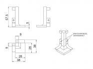 Кут зовнішній 90° до L-подібного профілю Gola Virno Style чорний матовий