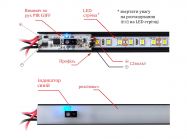 Выключатель диммируемый IR оптический GIFF для LED ленты (в профиль) 5-24V 5A с индикатором
