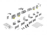 Комплект TopLine L на 3 двери, с демпфером в обе стороны L=4000