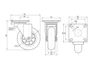 Ролик с площадкой GIFF Roller d=75 прозрачный