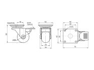 Ролик з площадкою і гальмом GIFF Roller d=35 прозорий