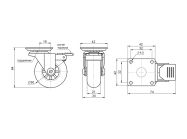 Ролик з площадкою і гальмом GIFF Roller d=50 прозорий