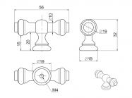 Ручка кнопка GIFF 8/169 білий жасмин