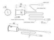 Выключатель диммируемый сенсорный GIFF врезной d=12 с индикатором 3,7-24V 5A белый
