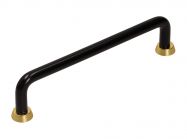 Ручка скоба Gamet US18-128-L31-G33 черный/матовое золото