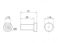 Гачок Gamet WU01-30-L31 чорний матовий