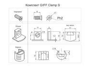 Полицетримач для ДСП полиці 16-19 мм GIFF Clamp S нікель