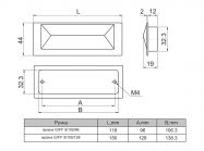 Ручка врізна GIFF 9/105/96 титан матовий/титан глянець