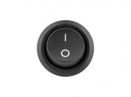 Вимикач меблевий врізний круглий GIFF 6A 250V чорний