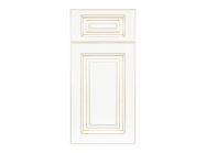 Фасад фарбований фрезерований глянцевий 19 мм CLASSIC 11 (KL-11) RAL 9003 патина золото