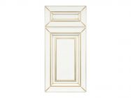 Фасад фарбований фрезерований глянцевий 19 мм KL-14 RAL 9003 патина золото