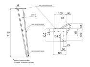 Опора для стола нерегулируемая GIFF Studio 2 10/710 черный матовый
