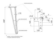 Опора для стола нерегулируемая GIFF Studio 3 10/400 черный матовый