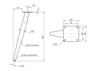 Опора нерегулируемая коническая GIFF Ancona H=400 белый глянец