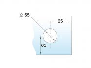 Замок з отвором 55 (ключ/ключ) GIFF GC