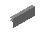 Уплотнитель 90° 8 мм стекло-стекло ус 20 мм GIFF 214 L=2500 мм черный непрозрачный