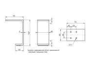 Опора нерегулируемая изогнутая Gamet NS32-100-L2 черный матовый