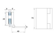 Петля LIVORNO стіна-скло GIFF Glass Premio полірований хром