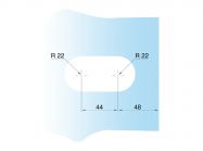 Замок DG-3 с нажимной ручкой и притвором GIFF Glass