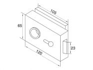 Замок DG-3 с нажимной ручкой и притвором GIFF Glass
