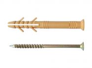 Дюбель с потайным буртиком и ударным шурупом CM-ce d=8 L=60 ПП