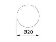 Заглушка минификса самоклеющаяся Weiss d=20 белый матовый (24 шт) (1120)