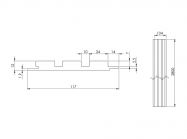 Стеновая панель МДФ Super Profil 117(104)x12х2800 Венге