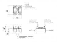 Клема з'єднувальна з самозатискними контактами подвійна 4А 250V білий