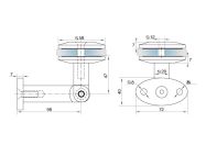 Кріплення для дашків GIFF Glass стіна-скло