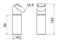 Банка навісна скляна для спецій на рейлінг Lemax хром (YJ-G901)
