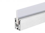 Профіль алюмінієвий затискний  40мм, GIFF GC L=3000 м (комплект: профіль, 9 кліпс, декортивна накладка браш)