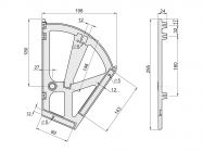 Полиця для взуття пластикова 2 секції чорна