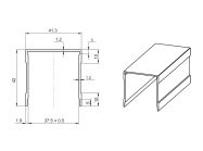Профіль направляючий верхній однинарний SLIDER L=5000 чорний матовий